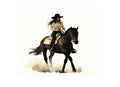 Cowgirl Riding Horse Clipart Bundle