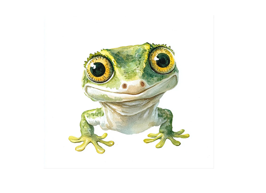 Cute Green Gecko Clipart Bundle