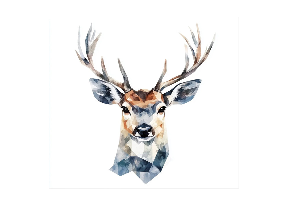 Geometric Deer Head Designs Clipart Bundle