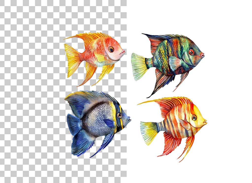 Vibrant Tropical Fish Clipart Bundle