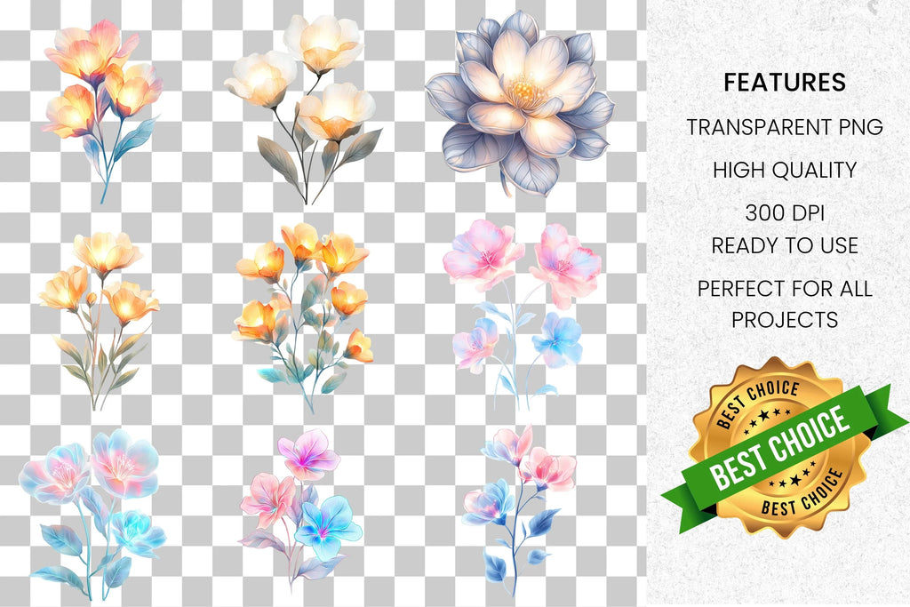 Delicate Floral Clipart Bundle
