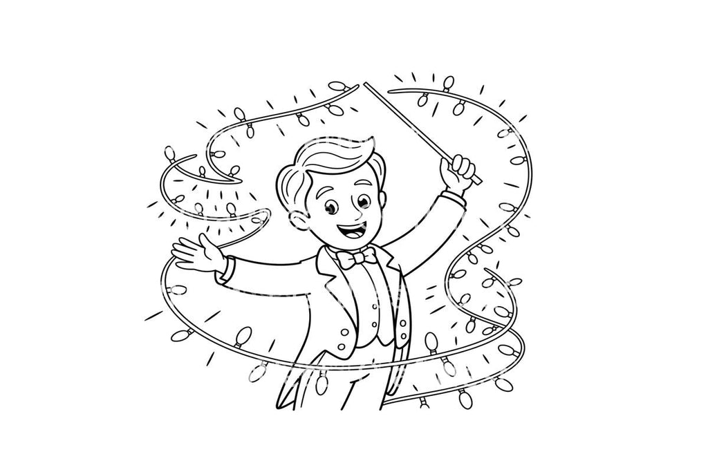 Christmas Lights Conductor Coloring Books