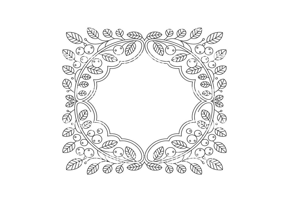 Berry and Leaf Frame Coloring Books
