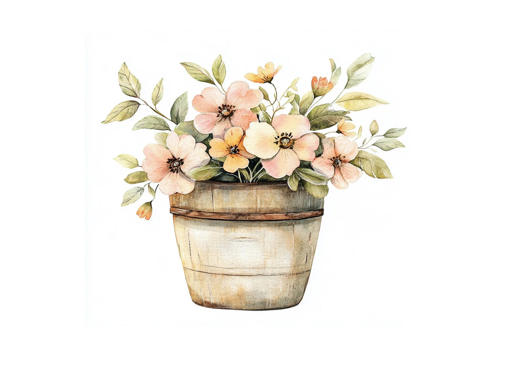 Rustic Floral Arrangements Clipart Bundle