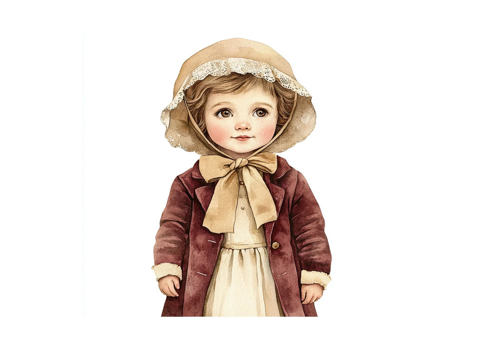 Vintage Girls Clipart Bundle