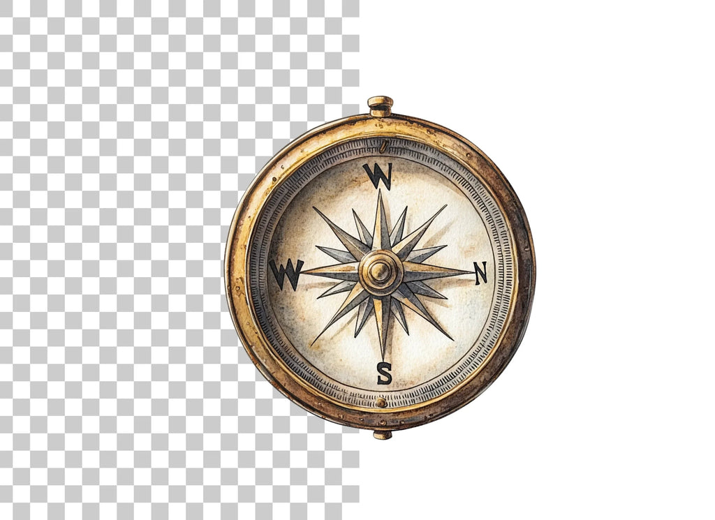 Nautical Compass Rose Clipart Bundle