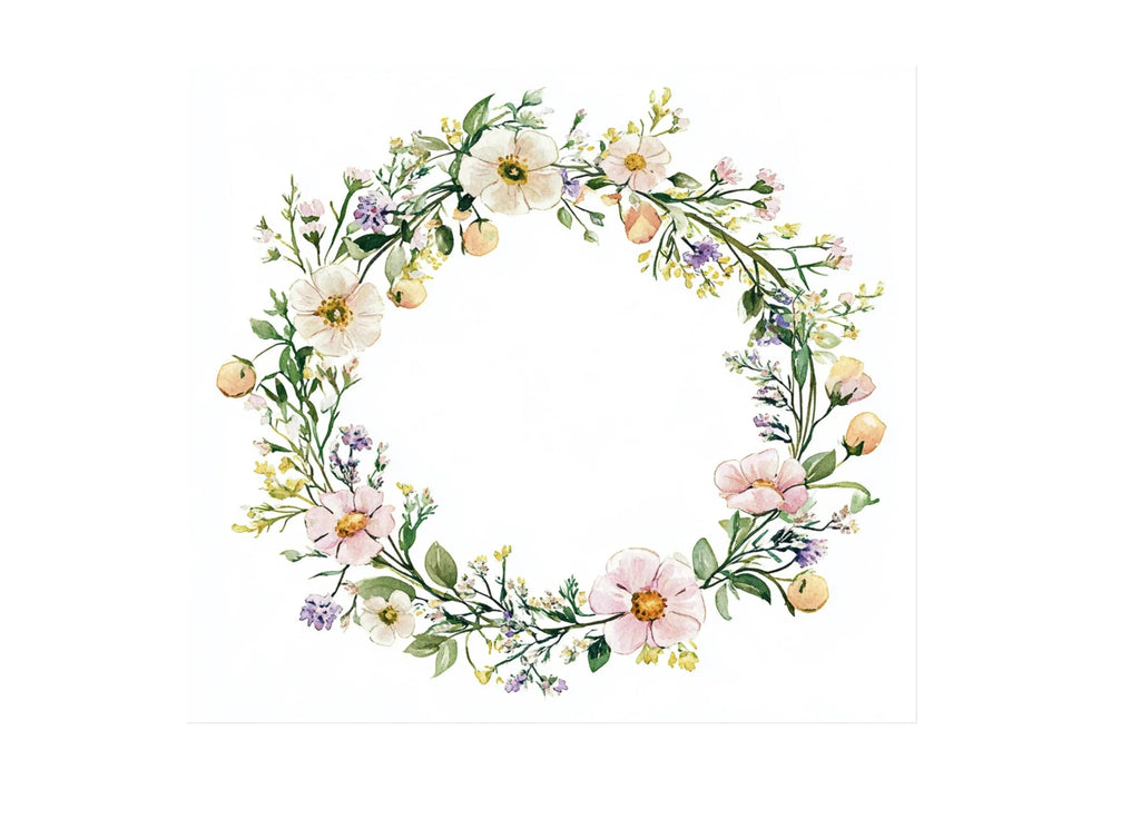 Pastel Floral Wreaths Clipart Bundle