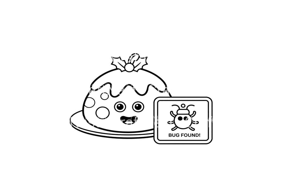 Christmas Pudding Bug Coloring Books