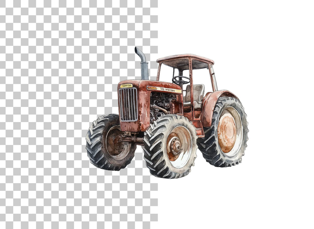 Vintage Farm Tractor Clipart Bundle