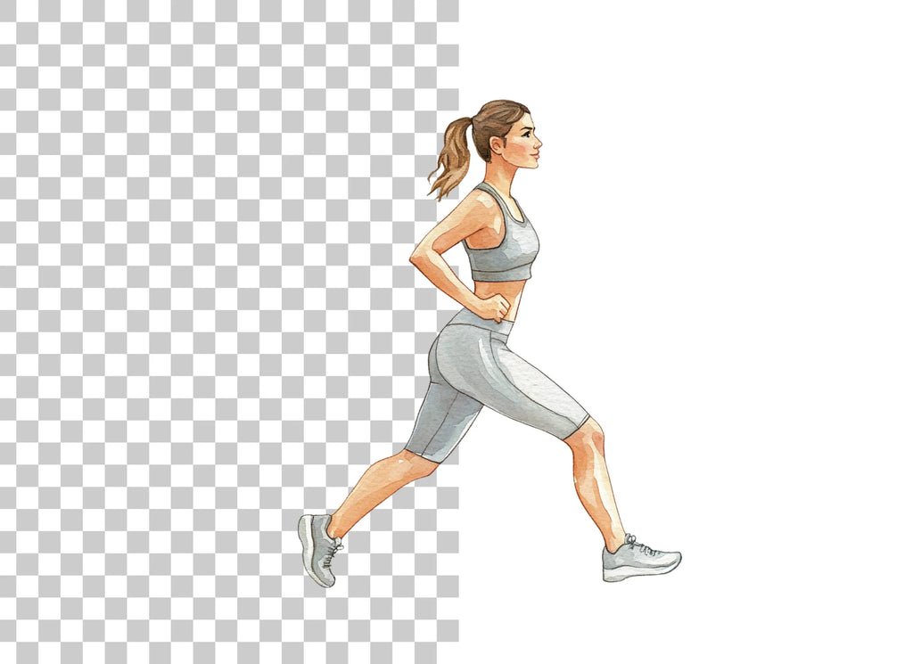 Dynamic Running Women Clipart Bundle