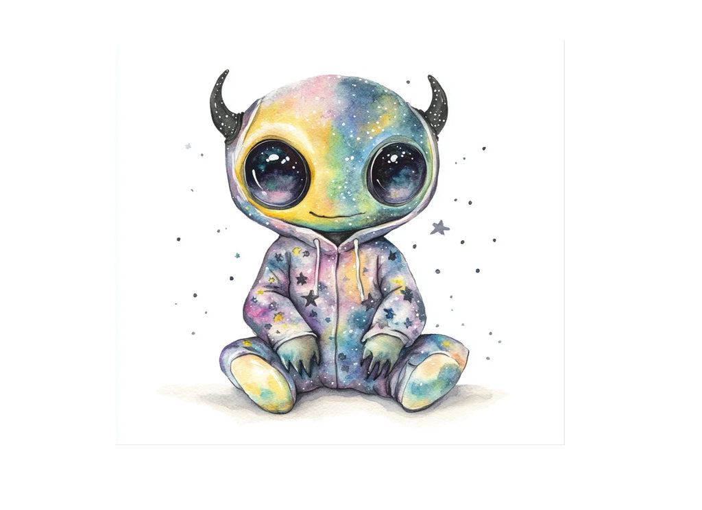 Cute Baby Alien Clipart Bundle