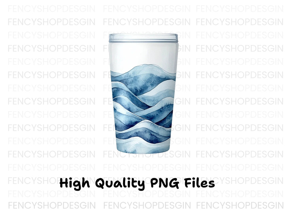 Blue Wave Tumblers Clipart Bundle