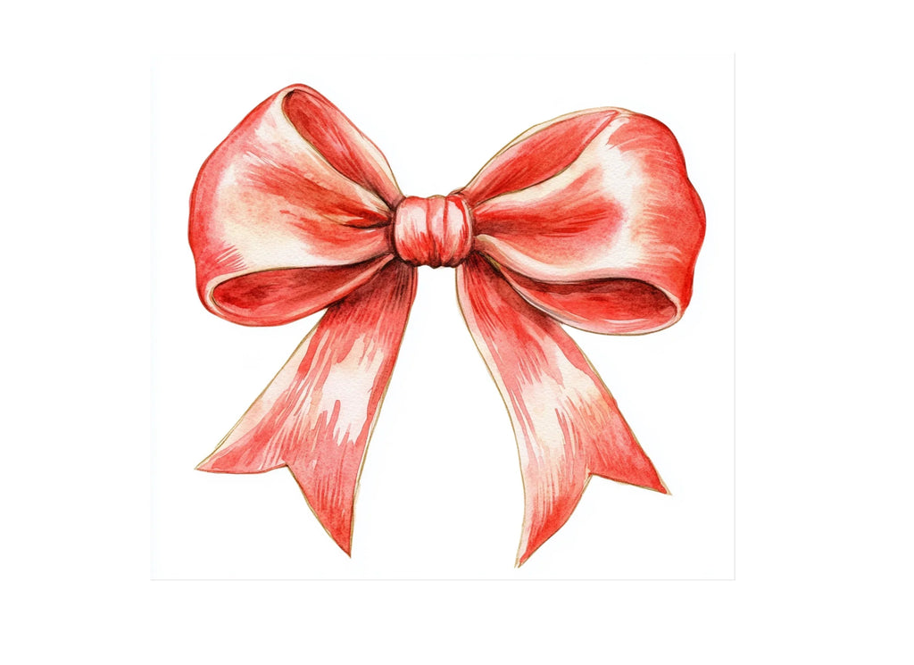 Red Christmas Bow Clipart Bundle