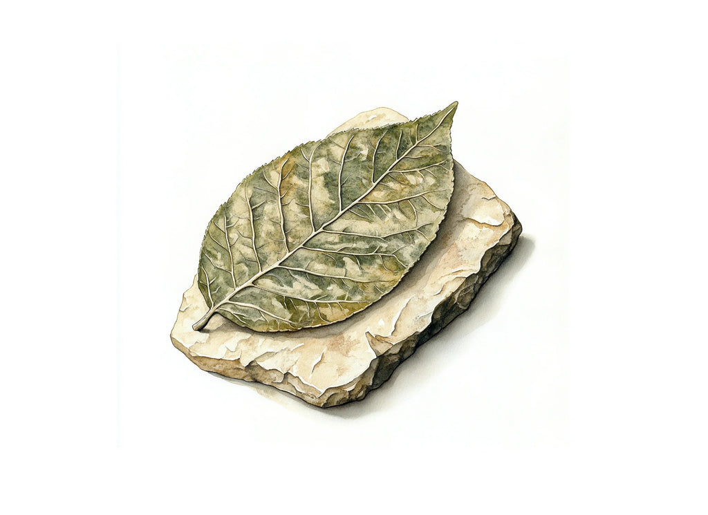 Fossilized Leaf Stone Clipart Bundle