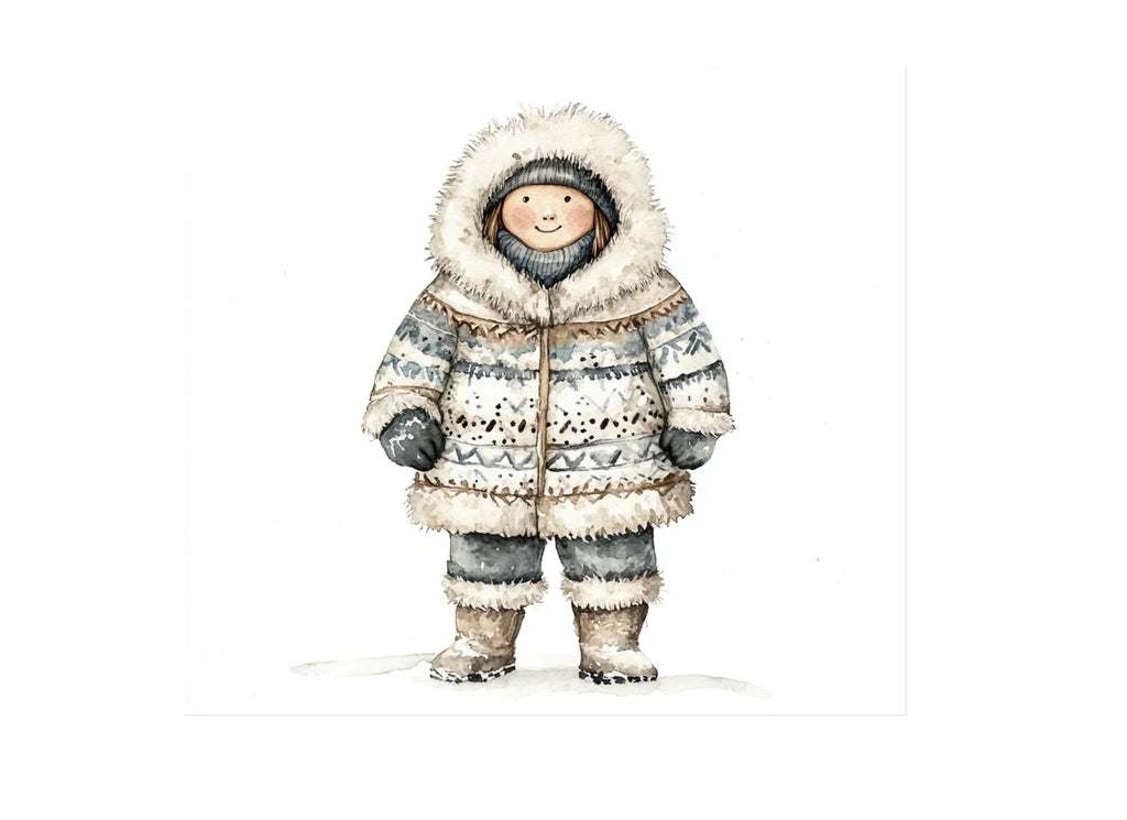 Traditional Inuit Children Clipart Bundle