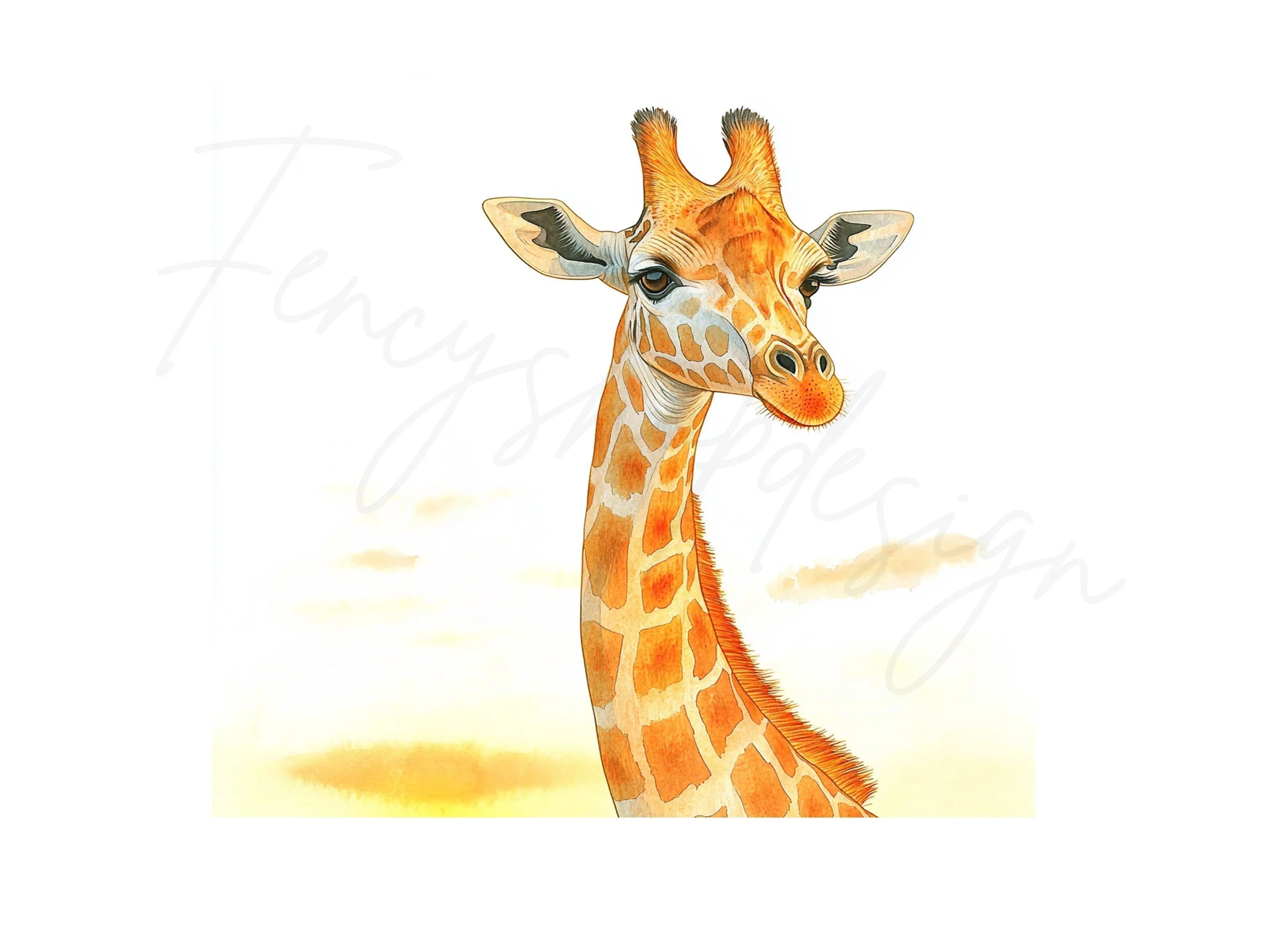 Giraffe Head Clipart Bundle