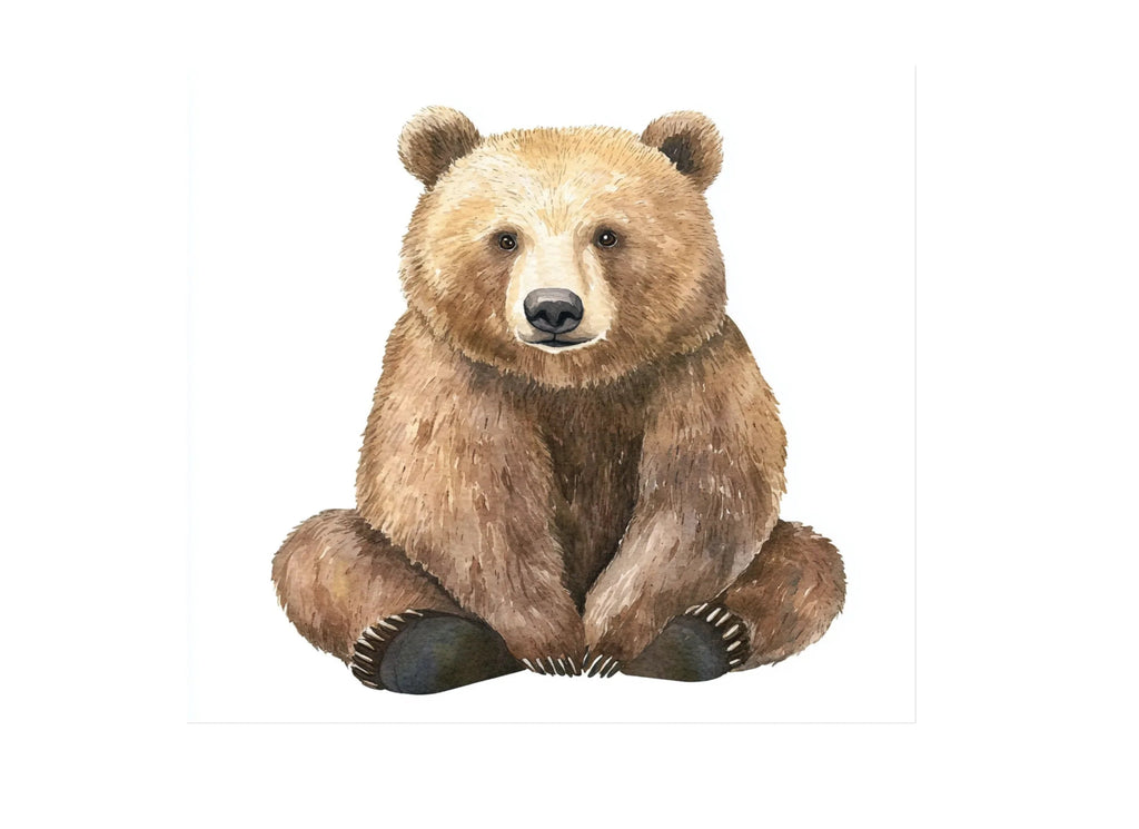 Adorable Sitting Bear Clipart Bundle