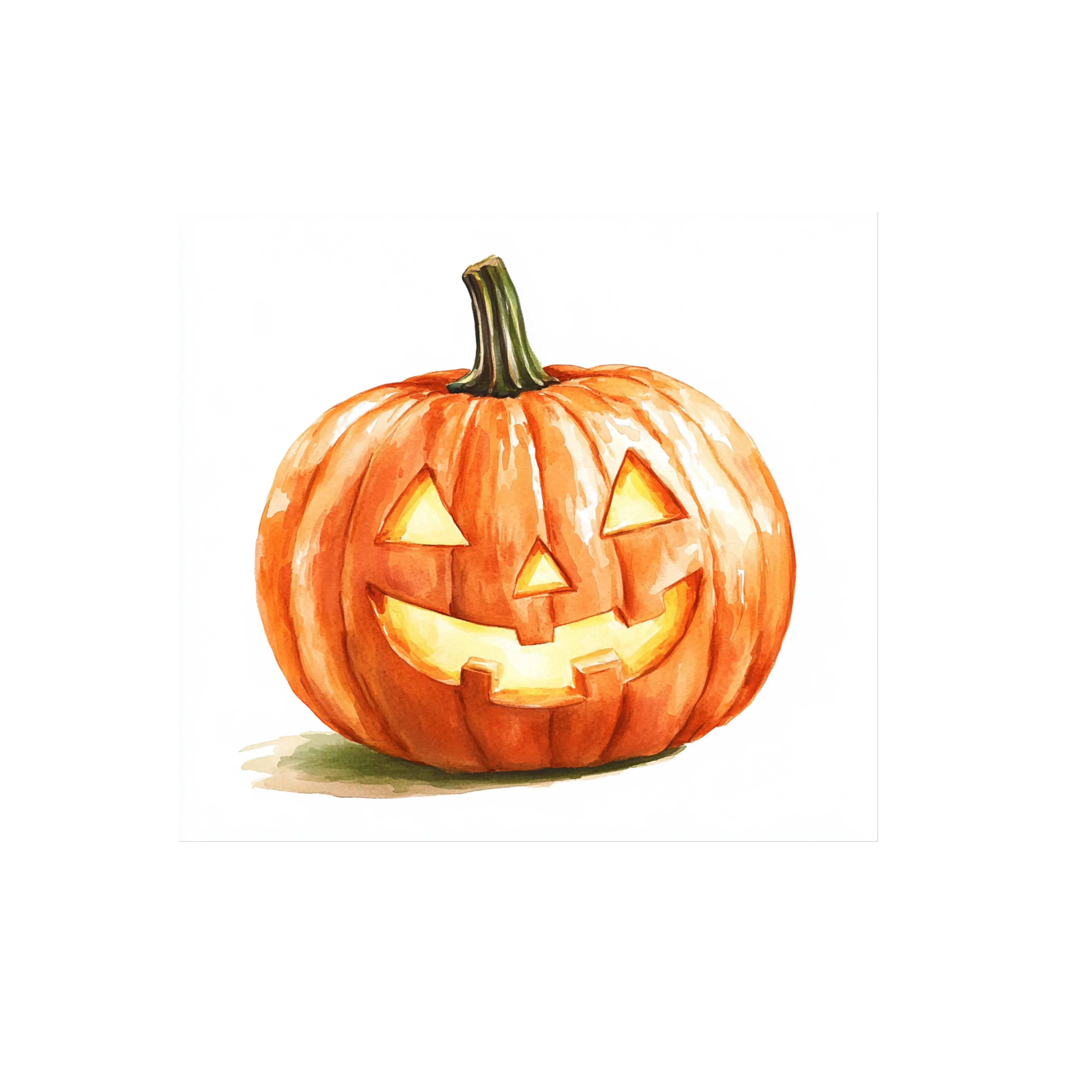 Glowing Halloween Pumpkin Clipart Bundle