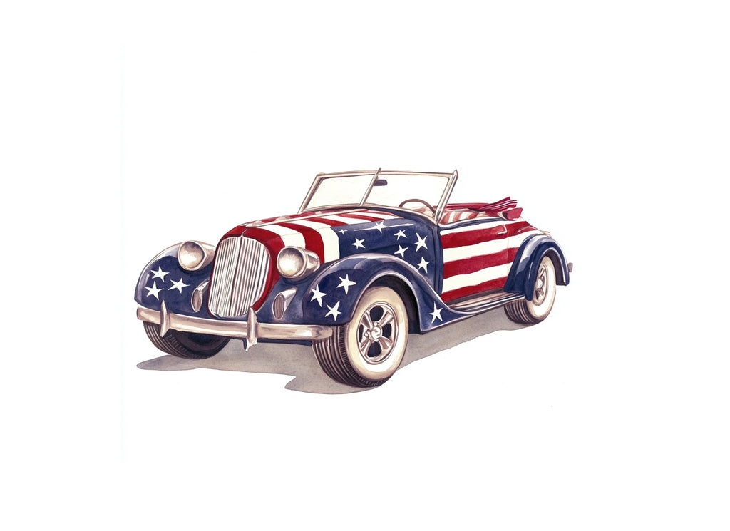 Vintage American Cars Clipart Bundle