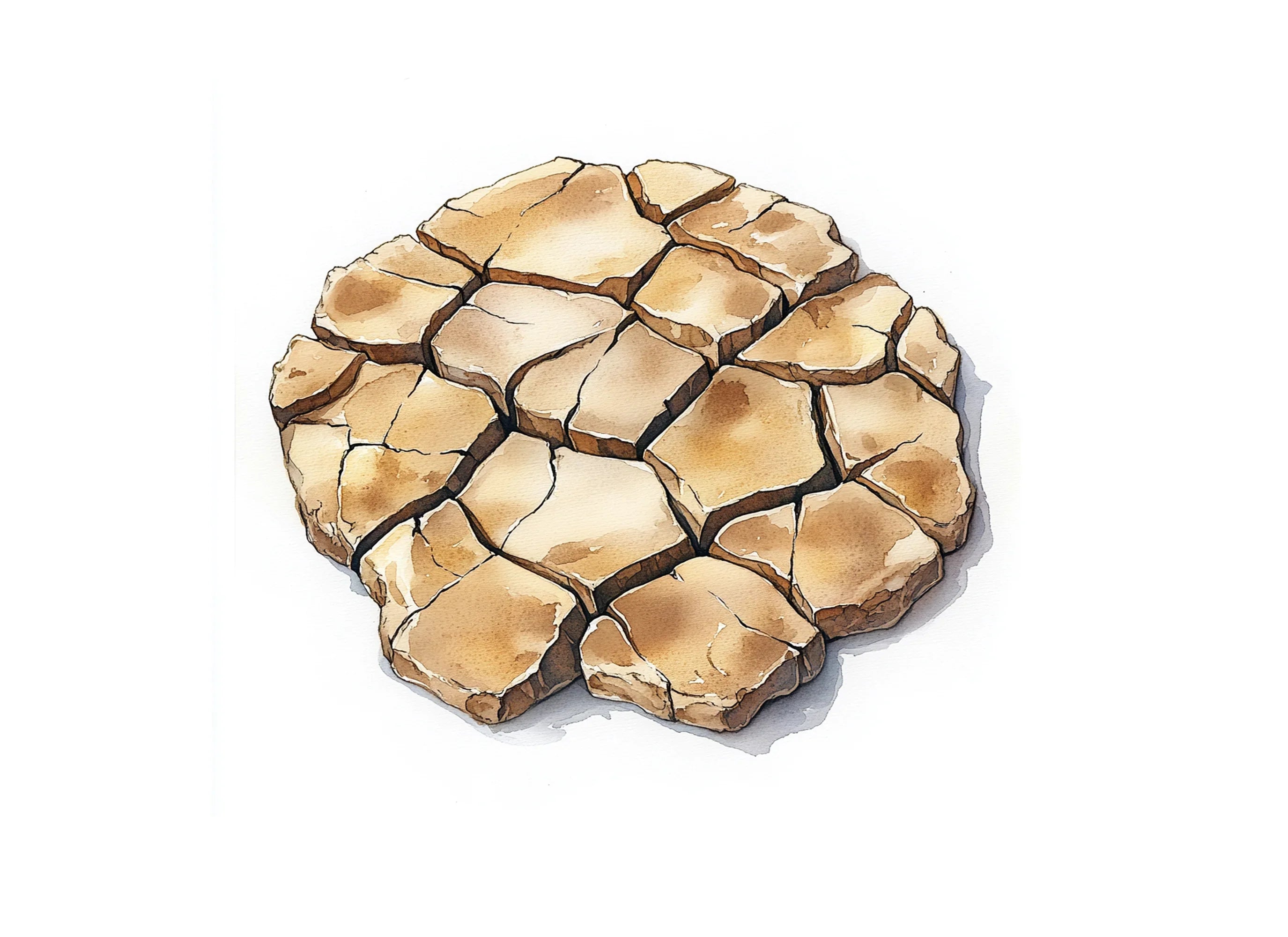 Desert Cracked Ground Clipart Bundle