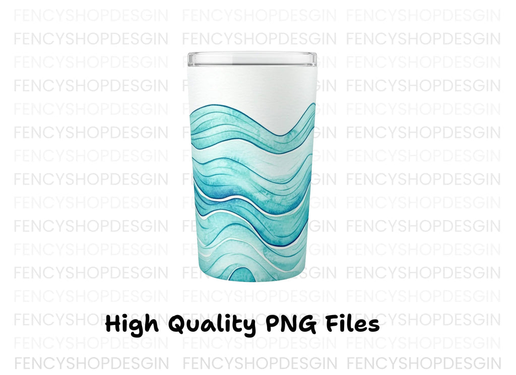 Ocean Waves Tumbler Clipart Bundle