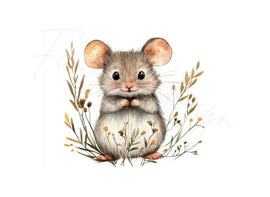 Adorable Field Mouse Clipart Bundle