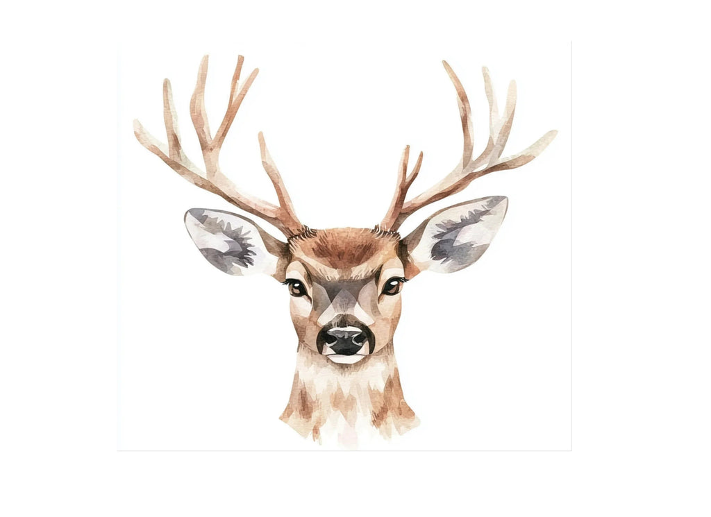Geometric Deer Head Clipart Bundle