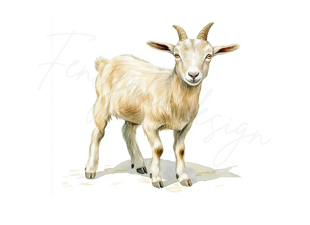 Cute Baby Goat Clipart Bundle
