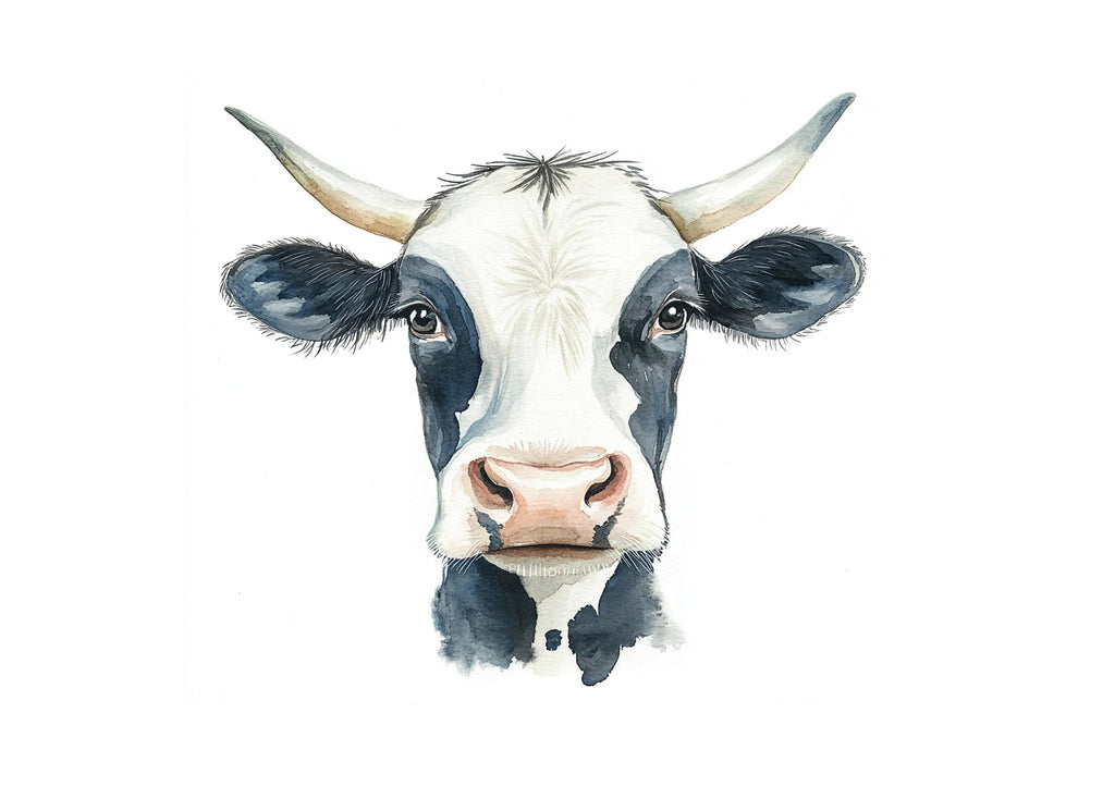 Holstein Cow Head Clipart Bundle