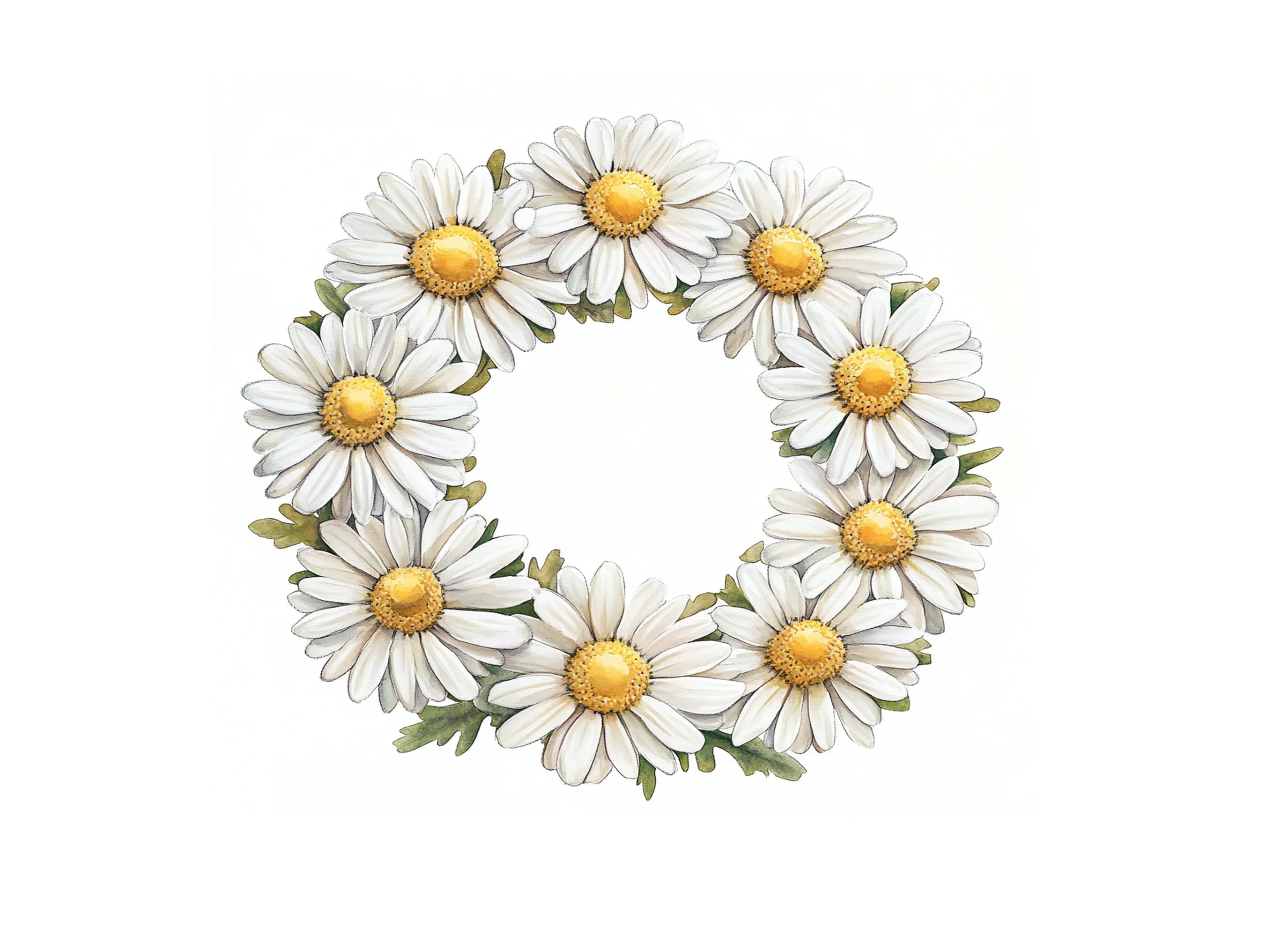 Daisy Wreath Clipart Bundle