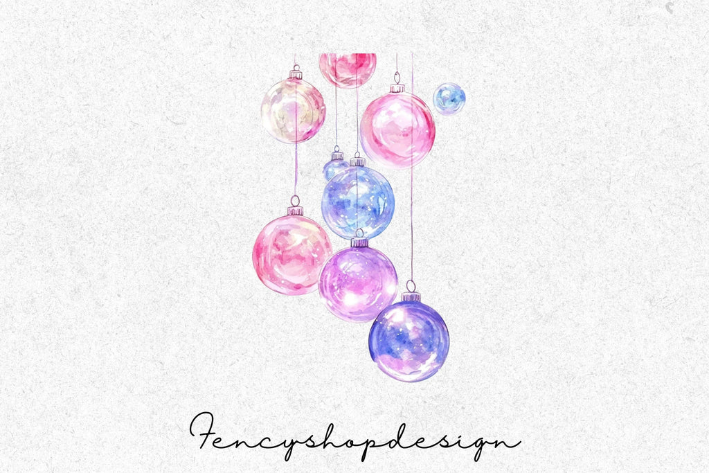 Christmas Ornaments Clipart Bundle