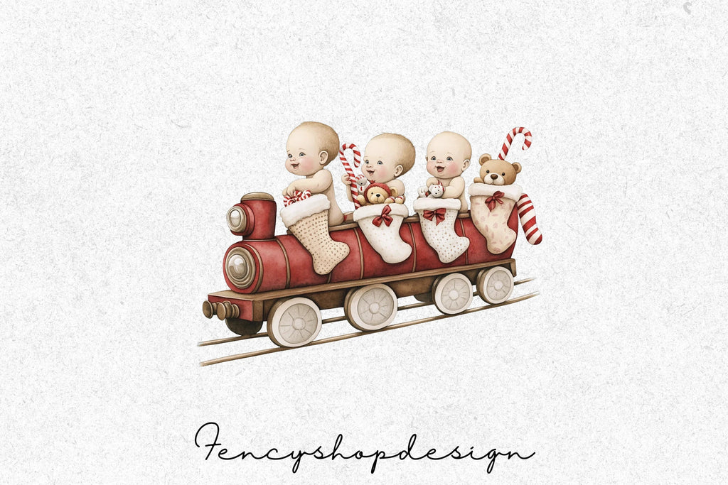 Christmas Babies Clipart Bundle