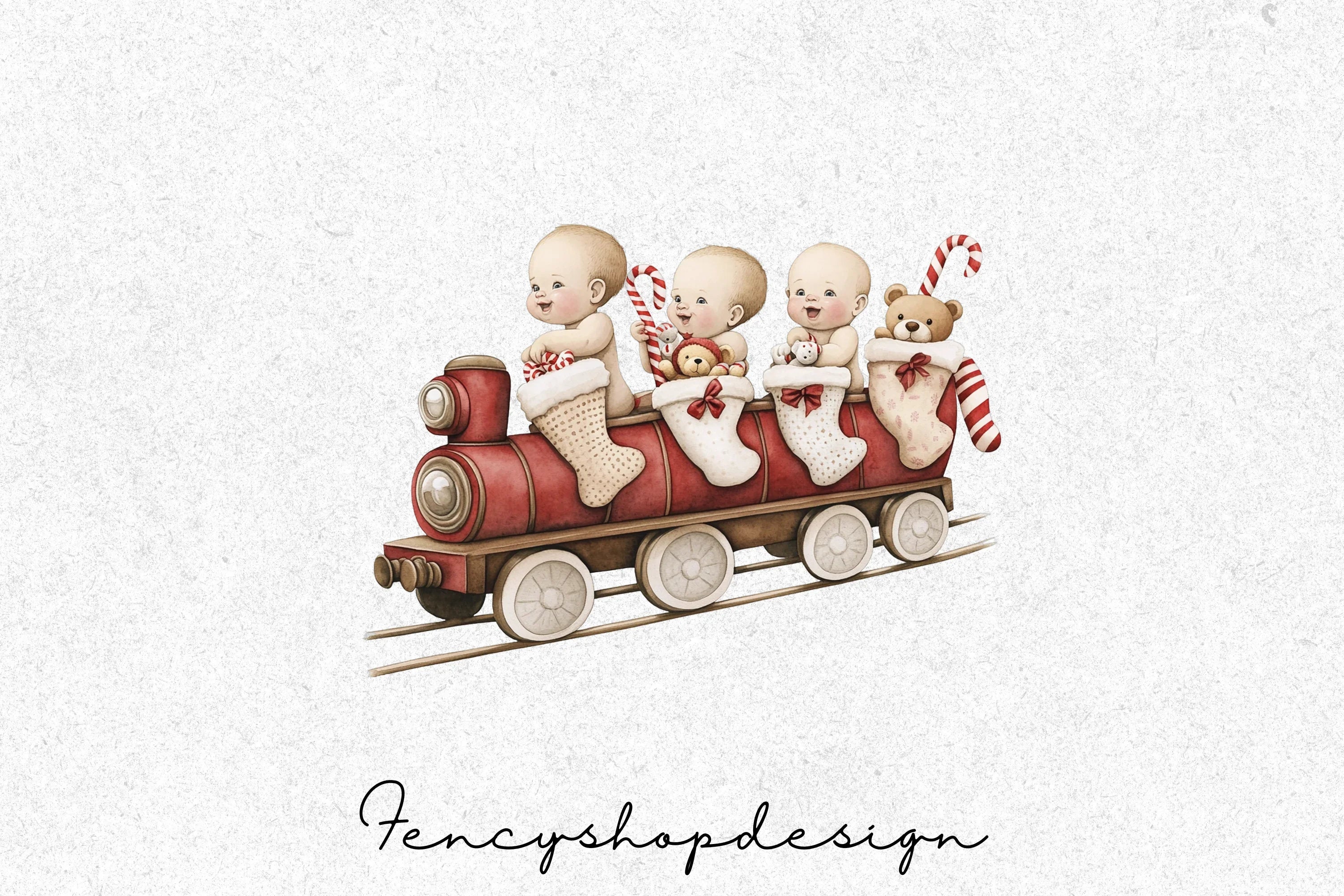 Christmas Babies Clipart Bundle