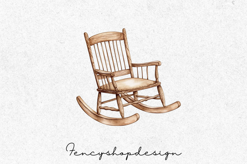 Rustic Rocking Chair Clipart Bundle