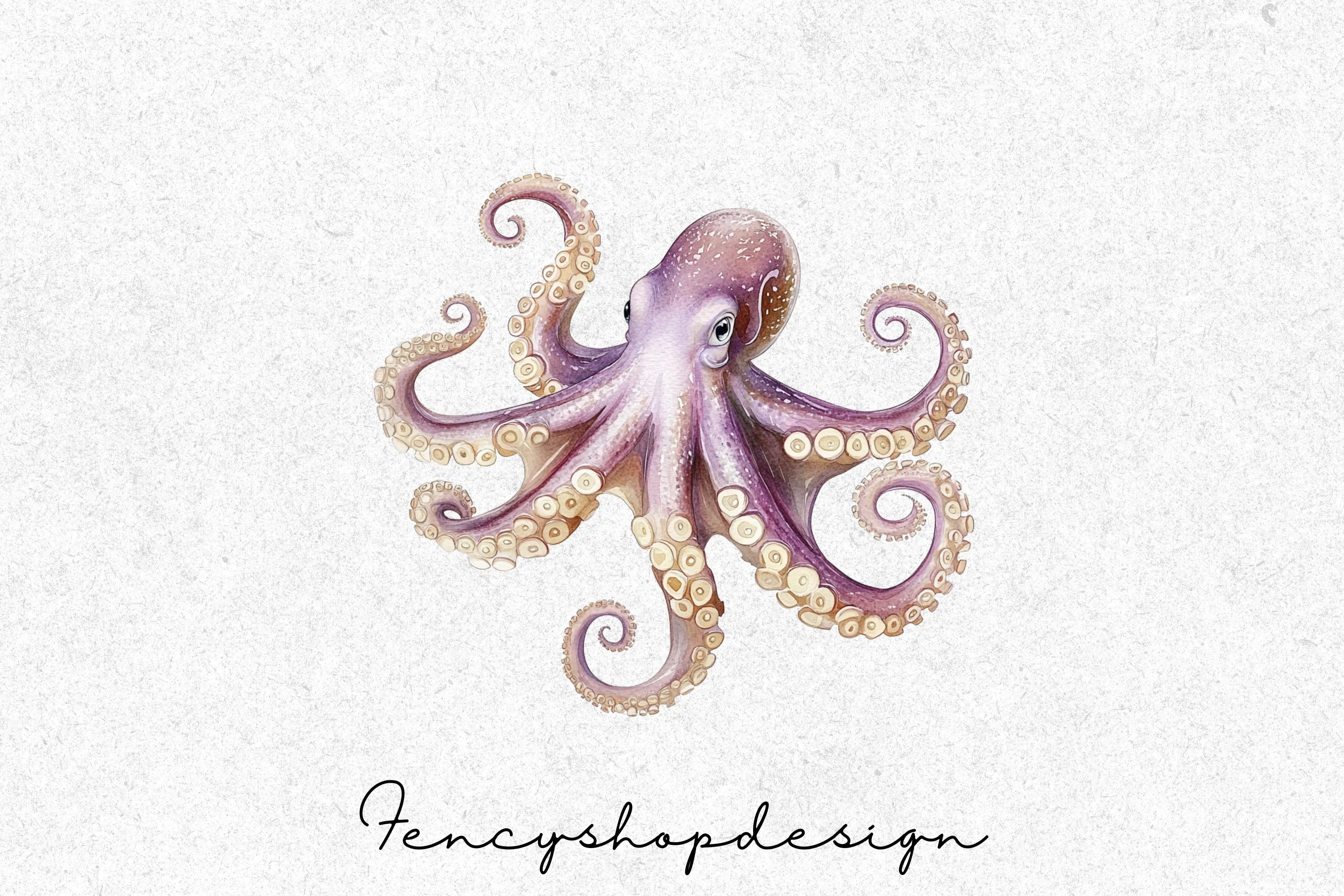 Cute Octopus Marine Clipart Bundle