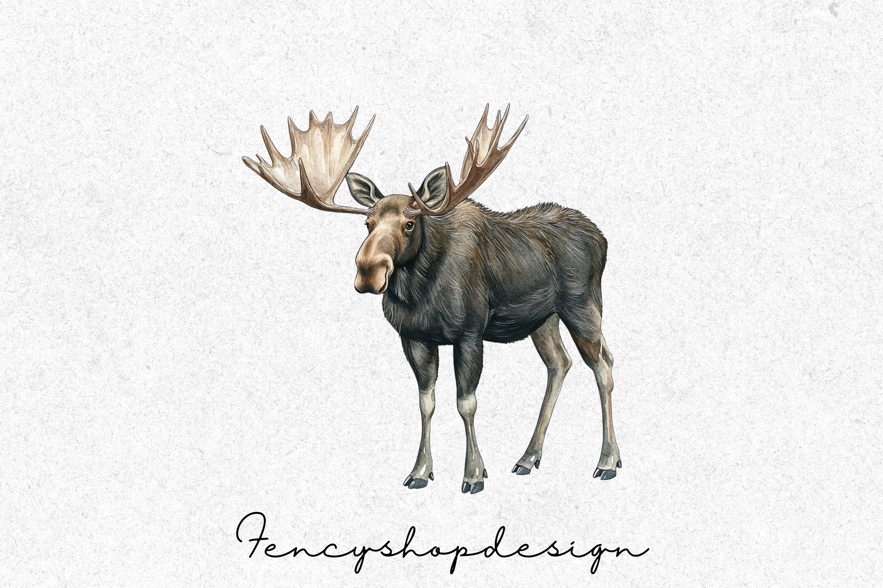 Majestic Moose Clipart Bundle