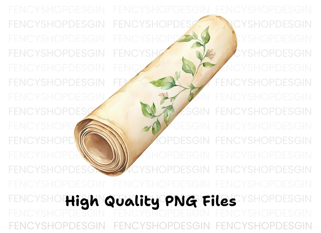 Leaf Scroll Clipart Bundle