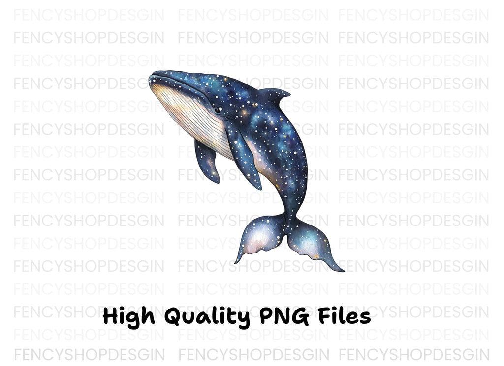 Whale Galaxy Clipart Bundle