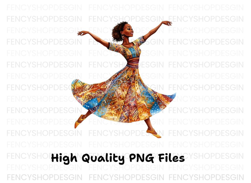 Ethnic Patterned Dress Dancers Clipart Bundle