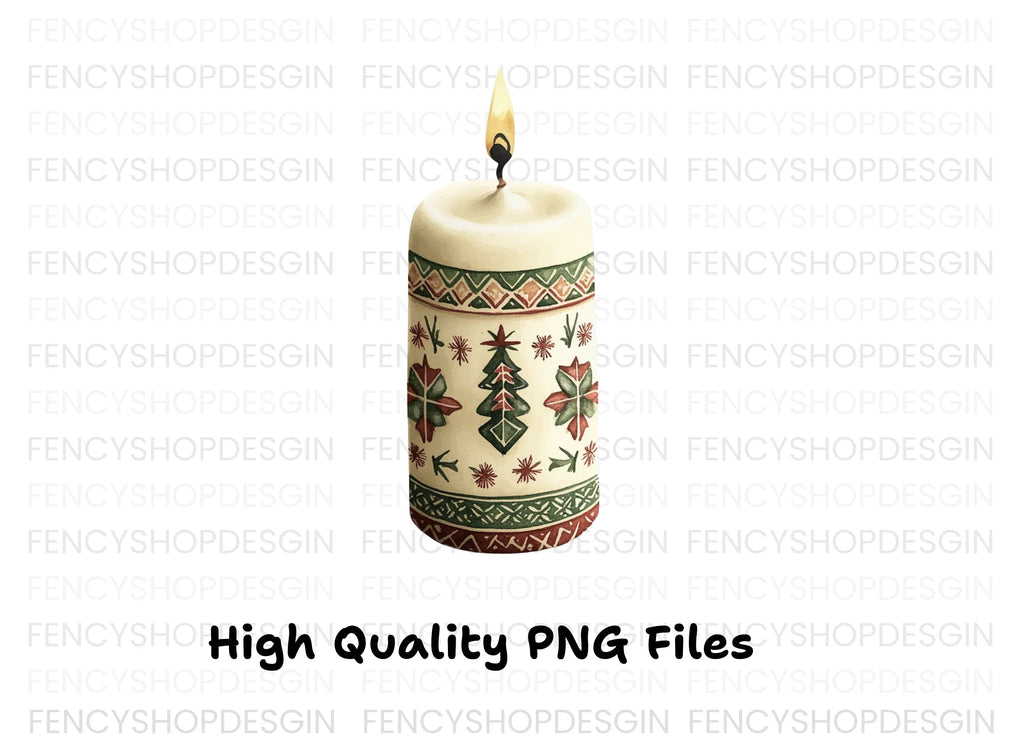 Festive Holiday Candle Clipart Bundle