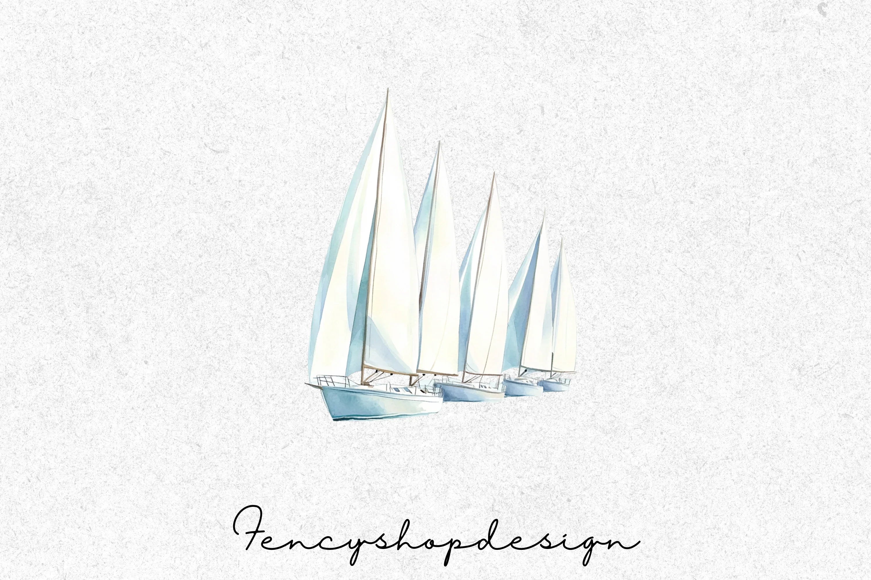Sailboat Nautical Clipart Bundle