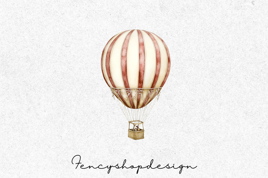 Hot Air Balloon Clipart Bundle