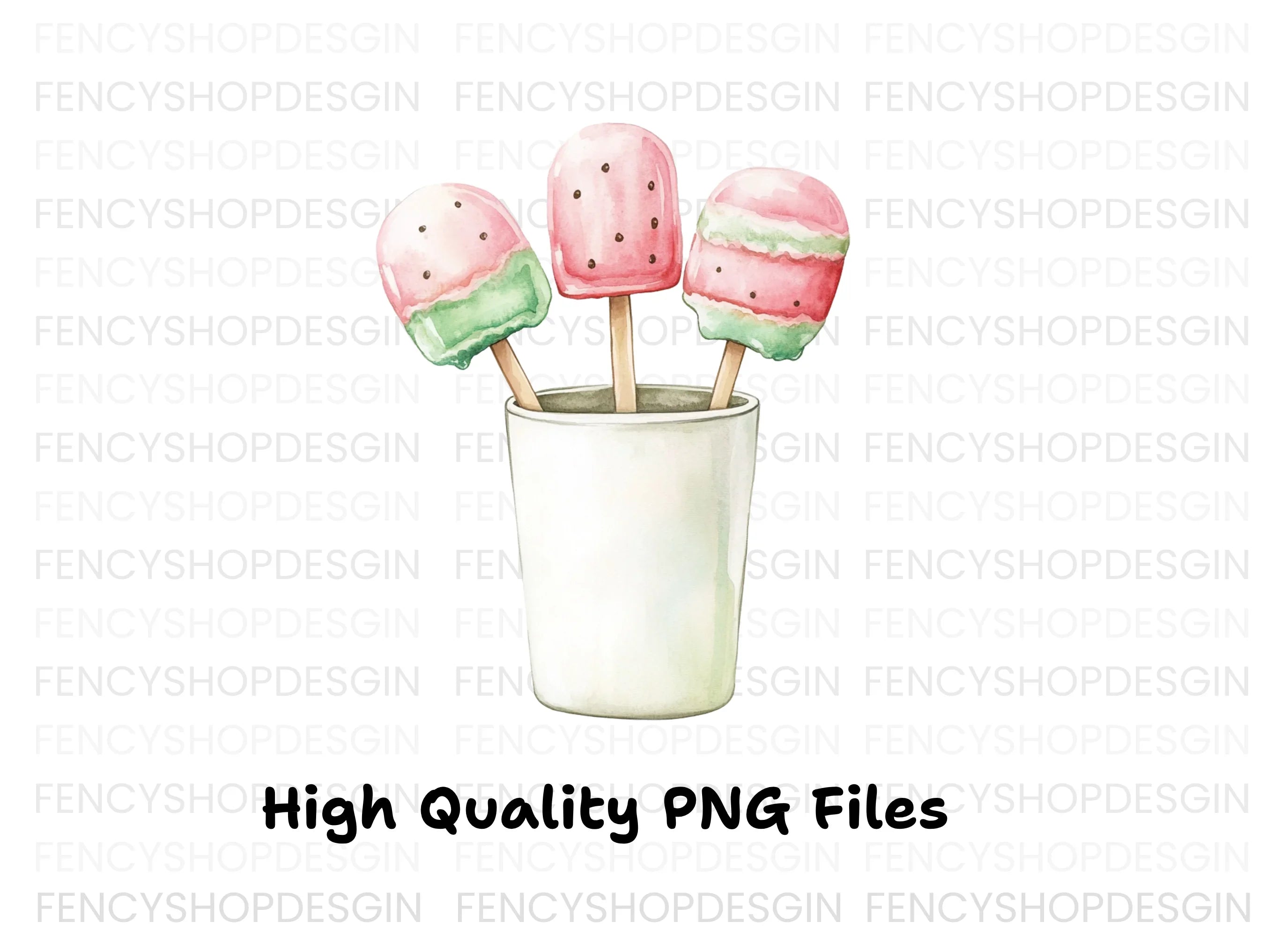 Watermelon Popsicle Clipart Bundle