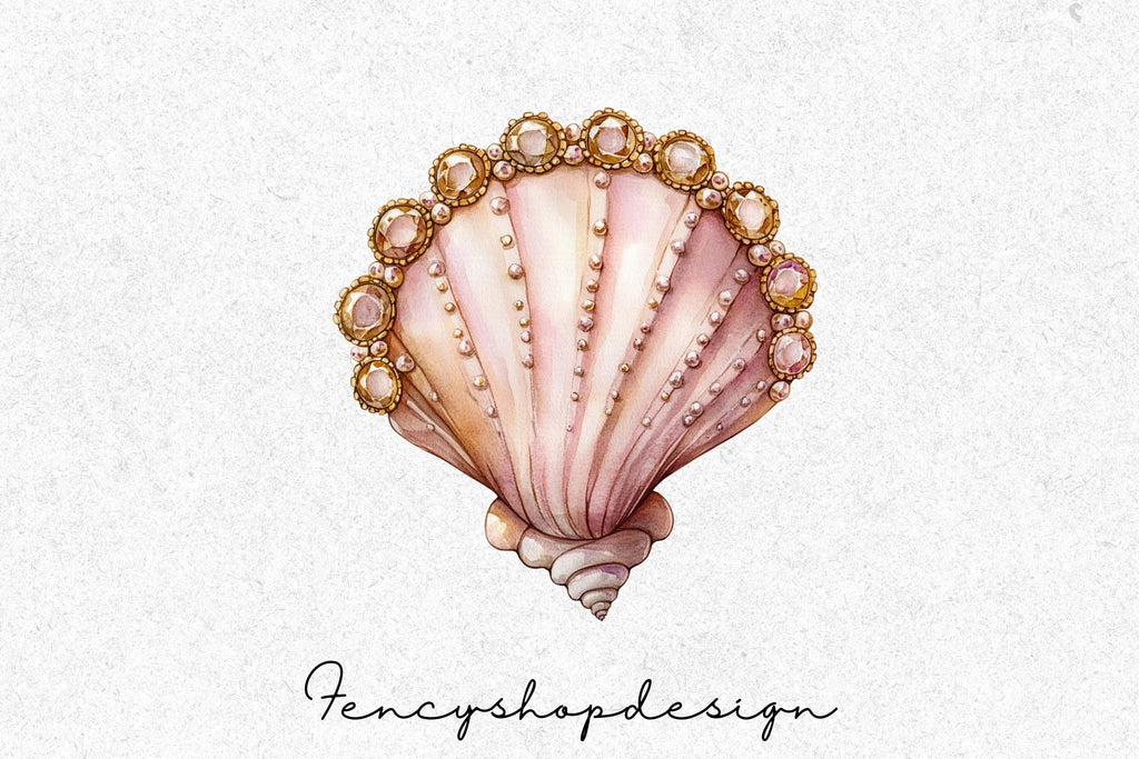 Beautiful Seashells Clipart Bundle