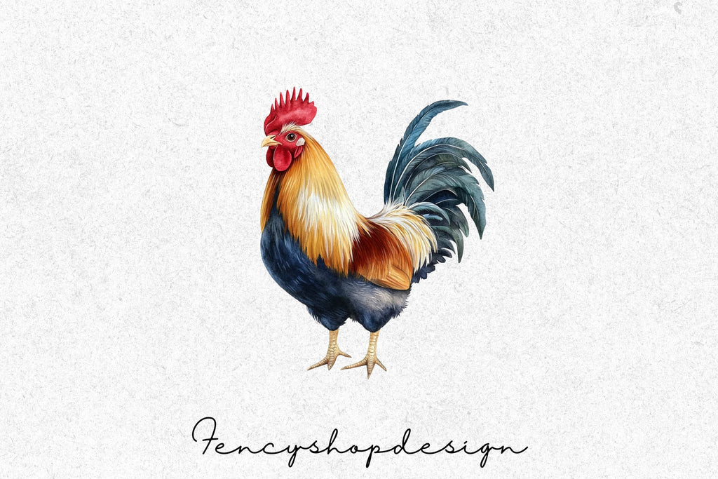 Rooster Clipart Bundle