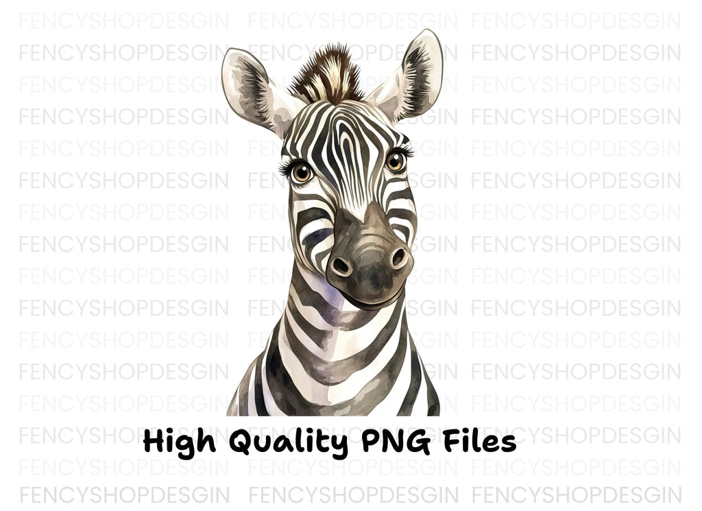 Cute Zebra Head Clipart Bundle
