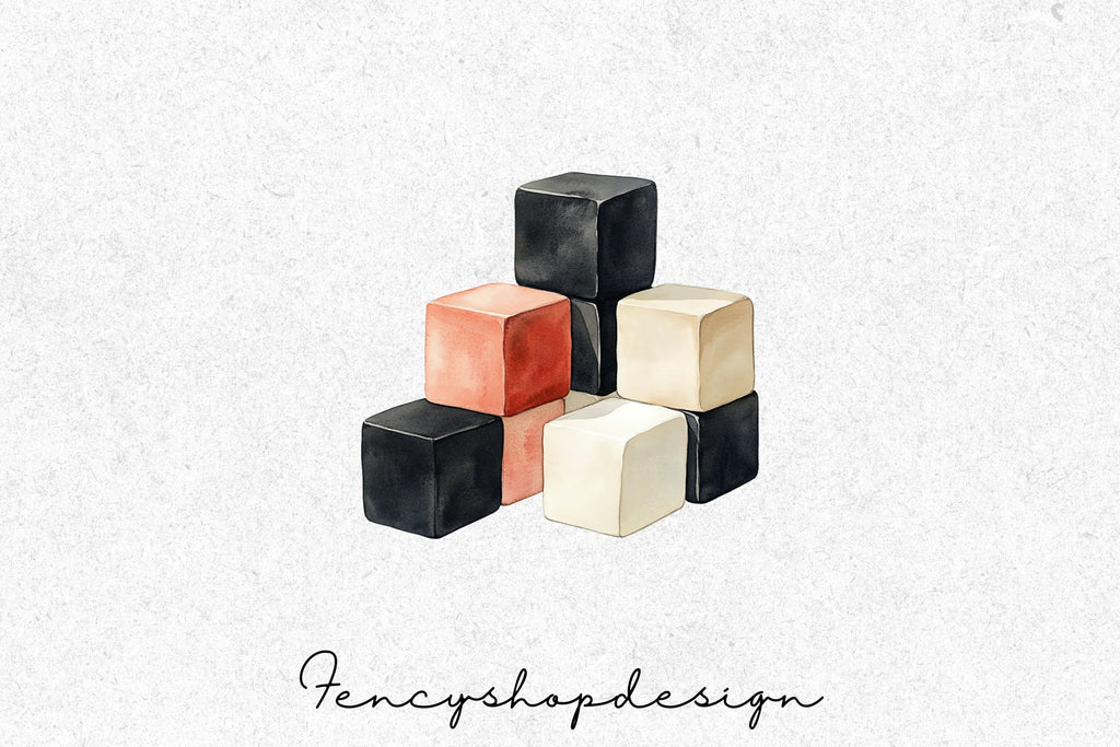 Abstract Blocks Shapes Clipart Bundle