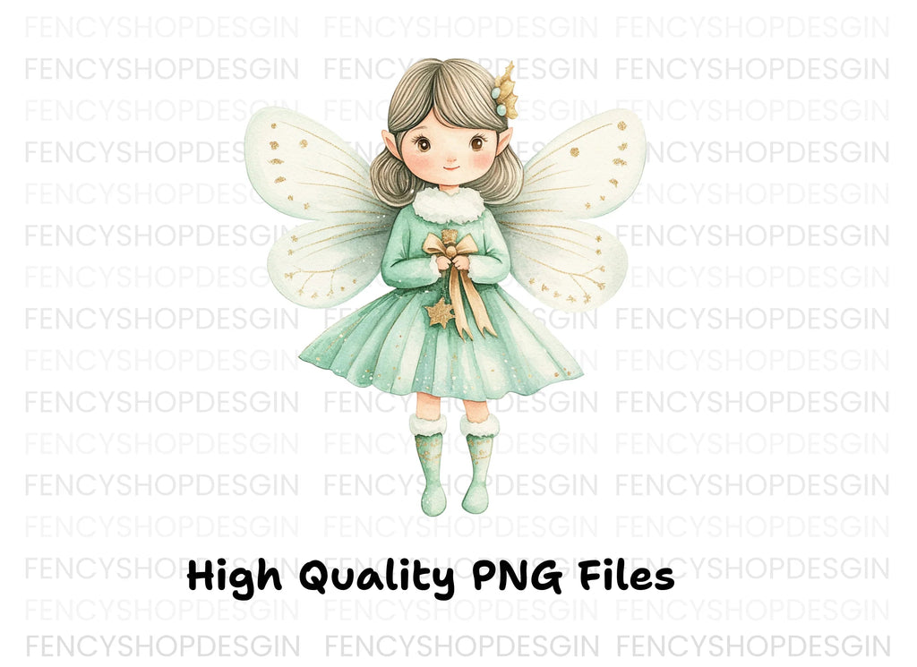 Cute Winter Fairy Clipart Bundle