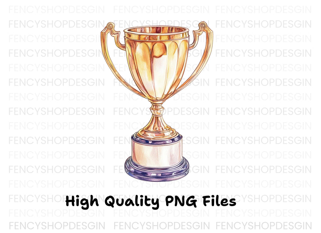 Golden Trophy Clipart Bundle