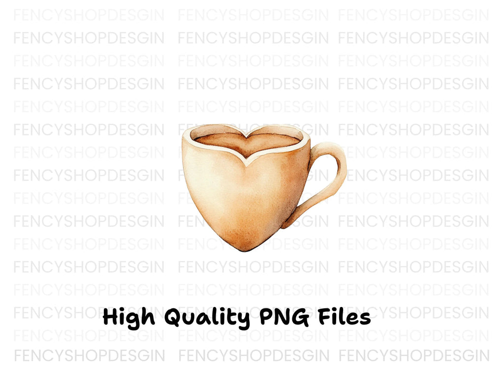 Heart Coffee Mug Clipart Bundle